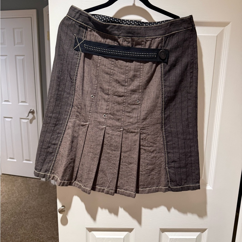 Lola Dark Brown A-Line Skirt